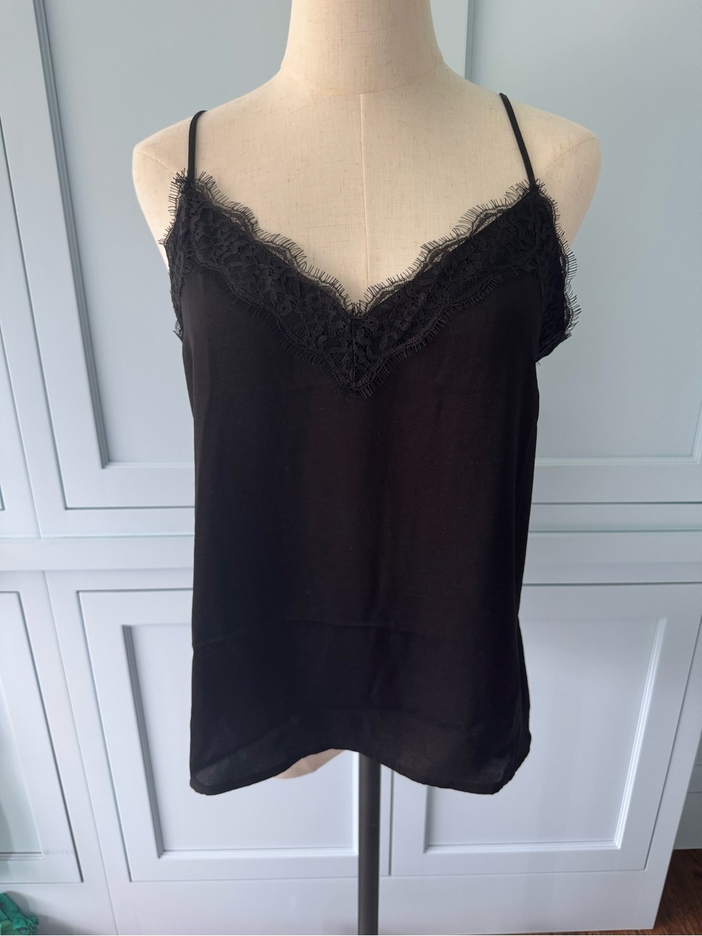 bp Black Lace-Trim Camisole Top